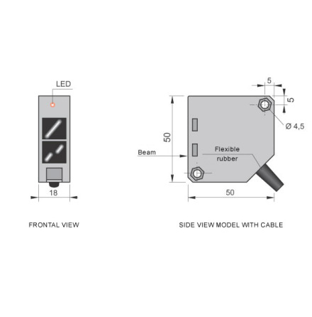 Fotocell sändare, 20m, 10-30VDC